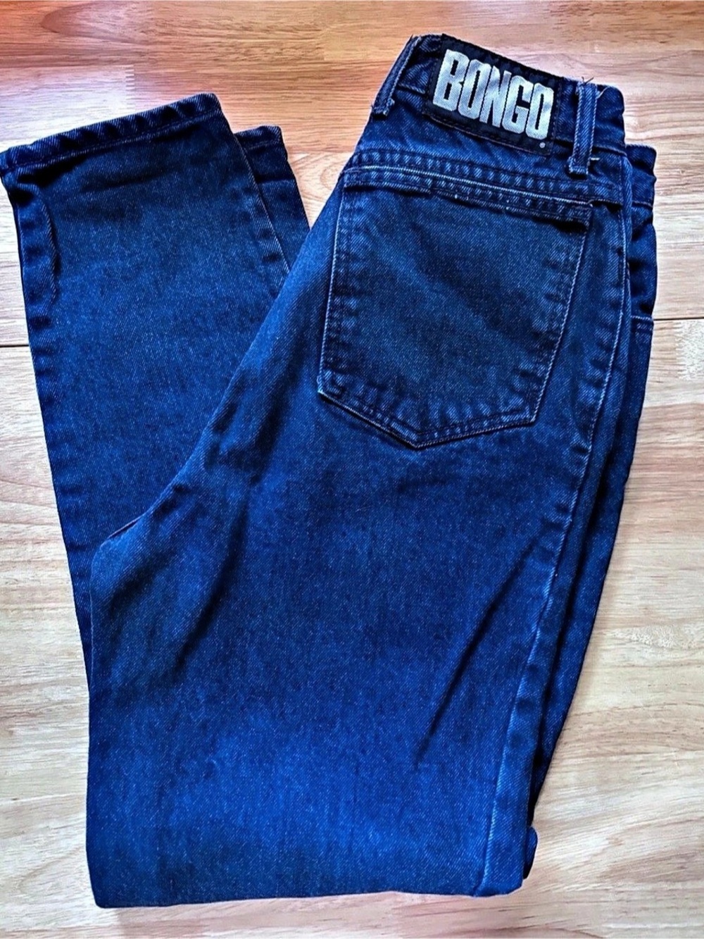 VTG 90s Bongo by Gene Montesano High Waist Mom Jeans Dark Wash USA Made Size 11